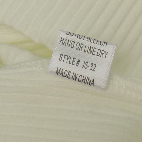 LoveLA Amanda Zip Front Tank Top Bodysuit White NWT Petite Size S - Picture 6 of 9